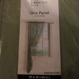 Green panel curtains